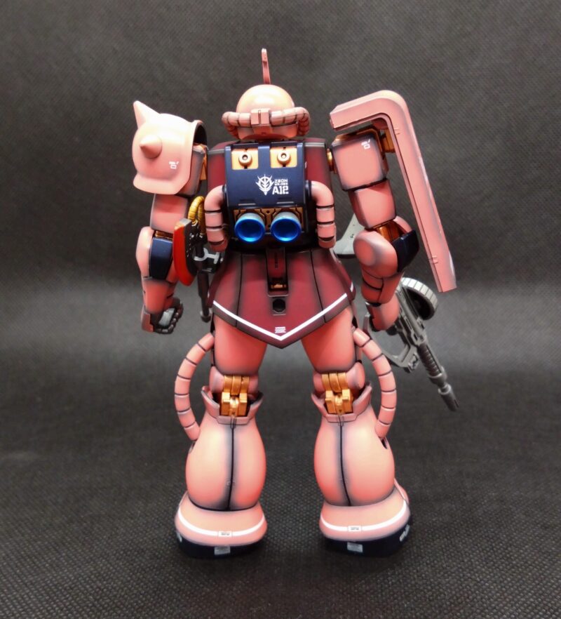HGシャア専用ザクの後ろ画像