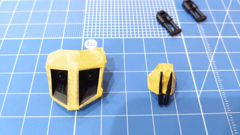 マスキングを行ったパーツ。