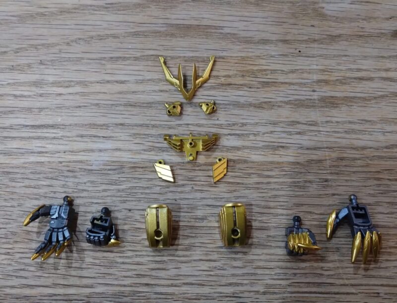 HGガンダムバルバトスルプスレクスのゴールドパーツの塗装後