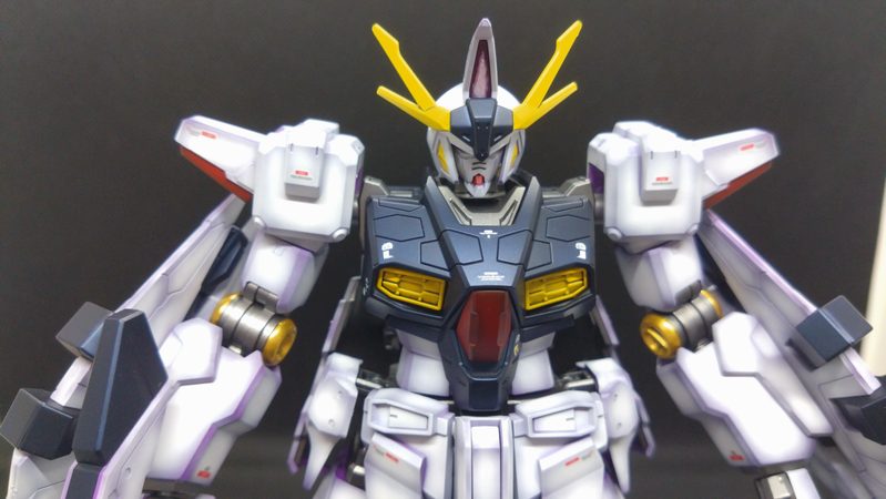 塗装したオデュッセウスガンダムのバストアップ