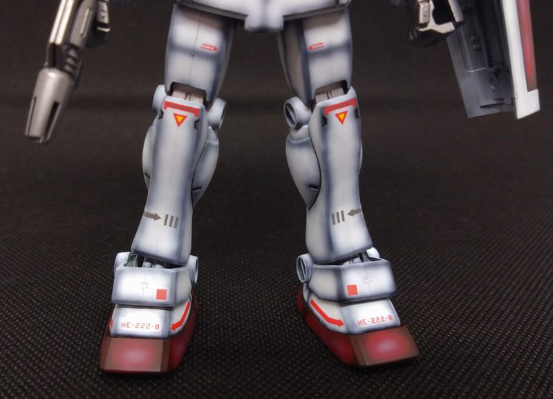 塗装後のジムの脚部アップ