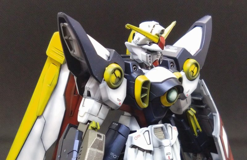 EGウイングガンダム全塗装後のバストアップ